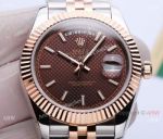 Swiss Quality Replica Rolex Daydate 40 Citizen watch Chocolate Plaid motif